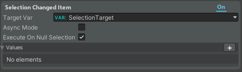 Selection Changed Item Action