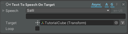 Text to Speech on Target Action