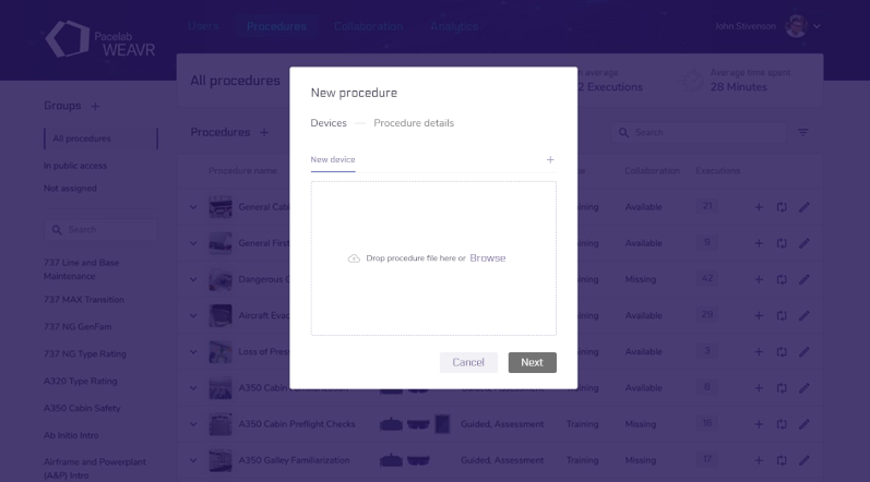 Procedure Upload