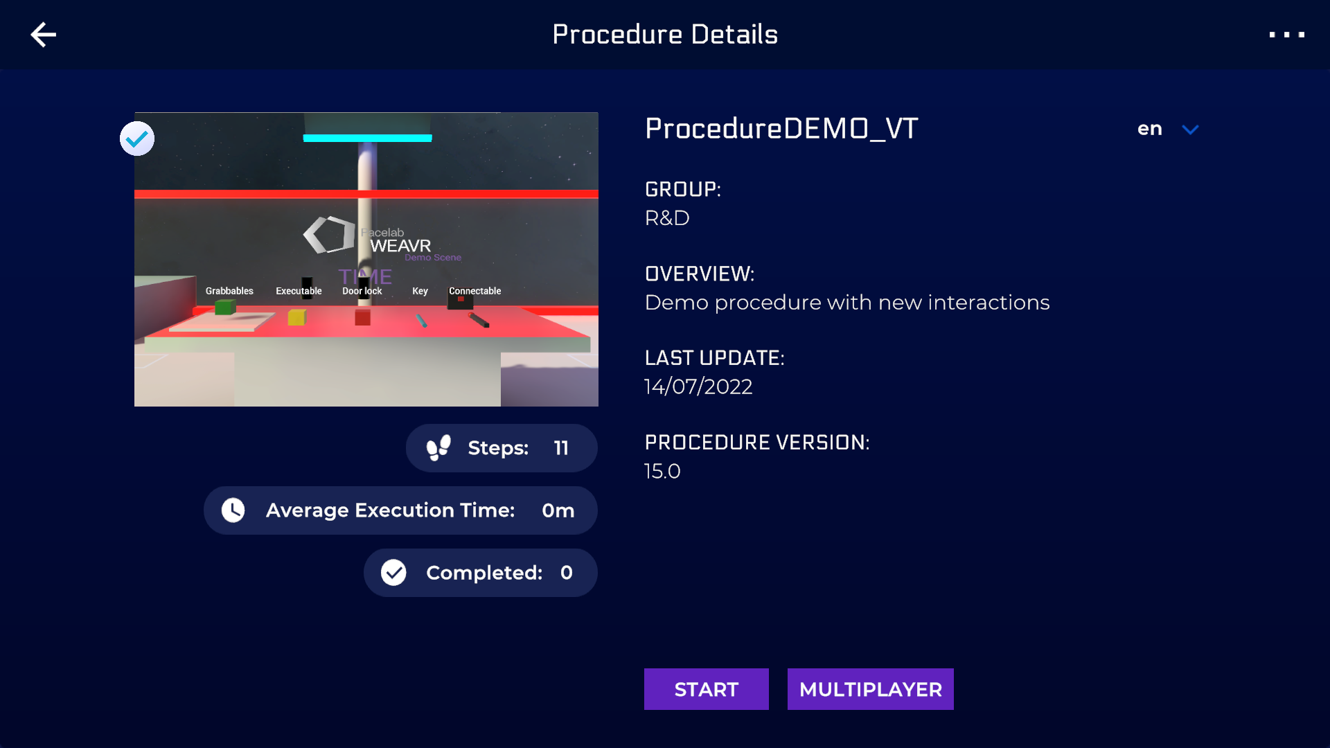 Procedure Details Window
