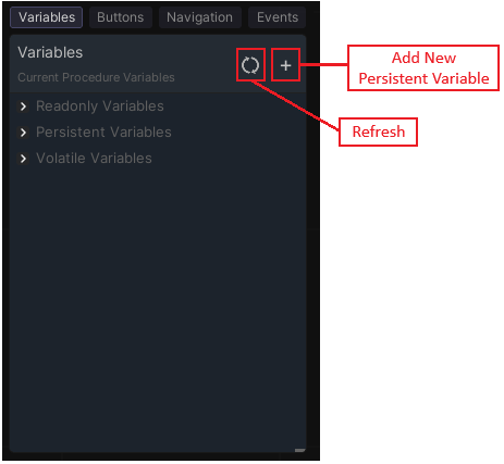 Variables Tab